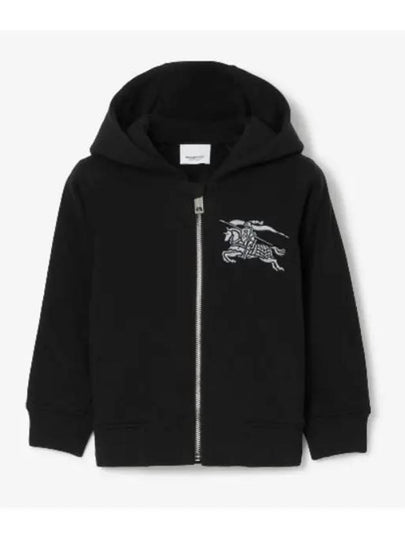 Kids Embroidered Logo Hoodie Black - BURBERRY - BALAAN 2