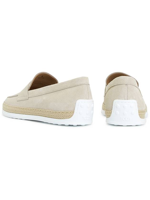 Suede Penny Loafer Beige - TOD'S - BALAAN 7