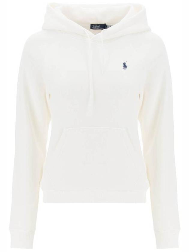 Embroidery Logo Hoodie White - POLO RALPH LAUREN - BALAAN 1