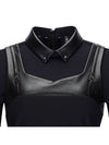 Official W LEATHER MIXED ONEPIECE BK - ANEWGOLF - BALAAN 5