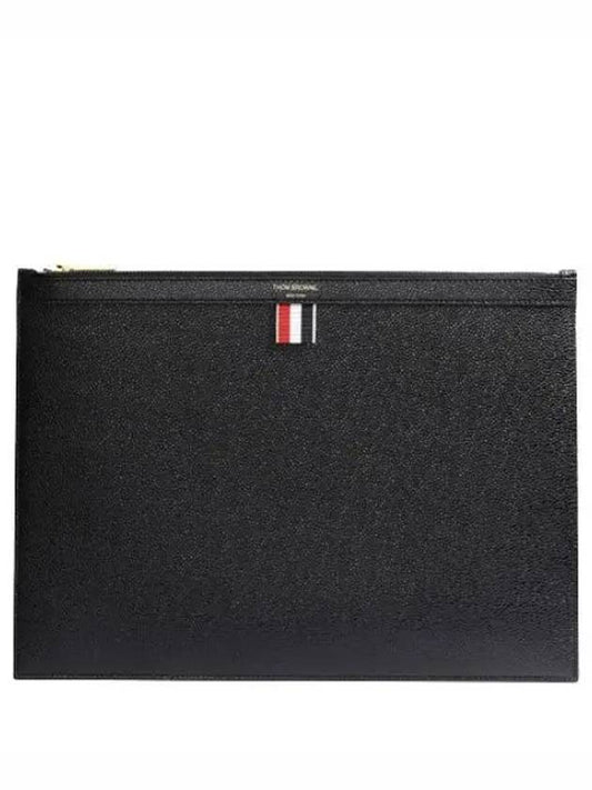 RWB Tab Pebble Grain Clutch Medium Women Bag - THOM BROWNE - BALAAN 1