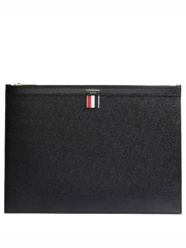 RWB Tab Pebble Grain Clutch Medium Women Bag - THOM BROWNE - BALAAN 1