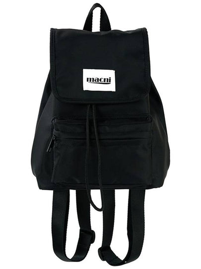 Flap string mini backpack black - MACNI - BALAAN 2