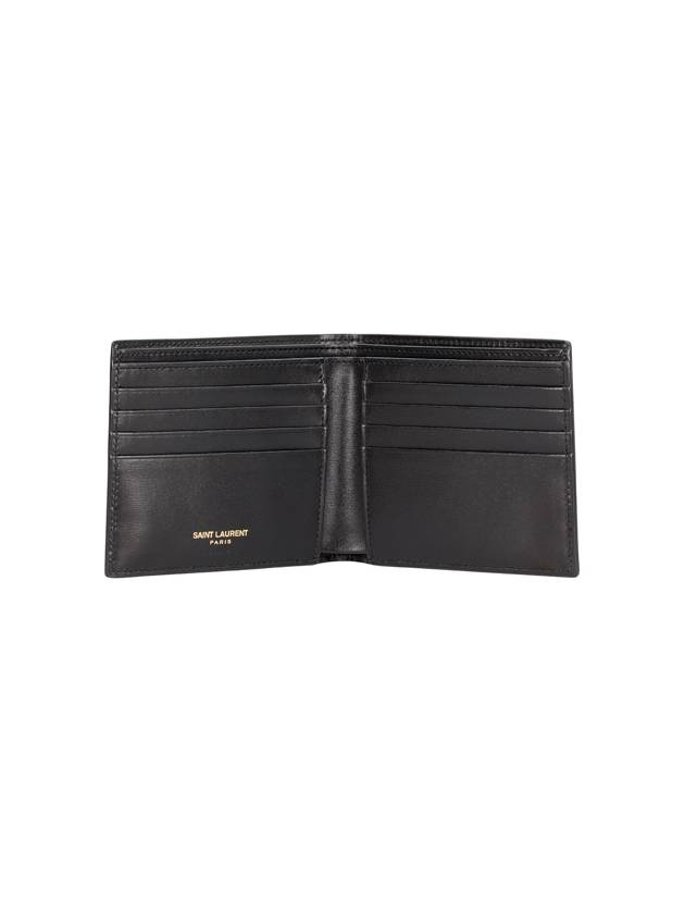 Tiny Monogram Half Wallet Black Gold - SAINT LAURENT - BALAAN 4