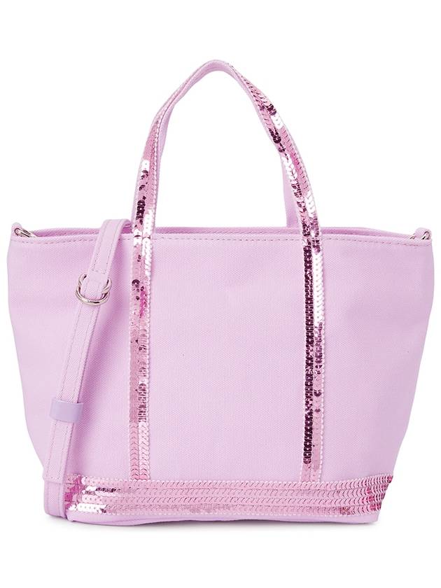 Cabas XS AJ 2way Canvas Tote Bag Pink - VANESSA BRUNO - BALAAN 2