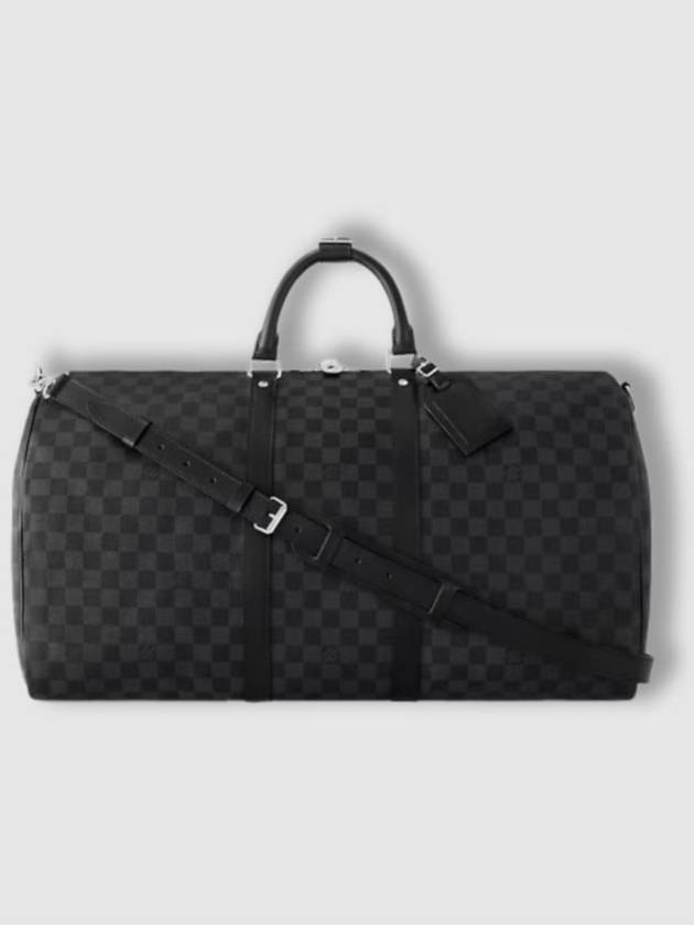 Keepall 55 Bandouliere Damier Canvas Duffle Bag Grey - LOUIS VUITTON - BALAAN 2