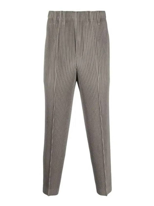 High Waist Pleated Straight Pants Grey - ISSEY MIYAKE - BALAAN 2