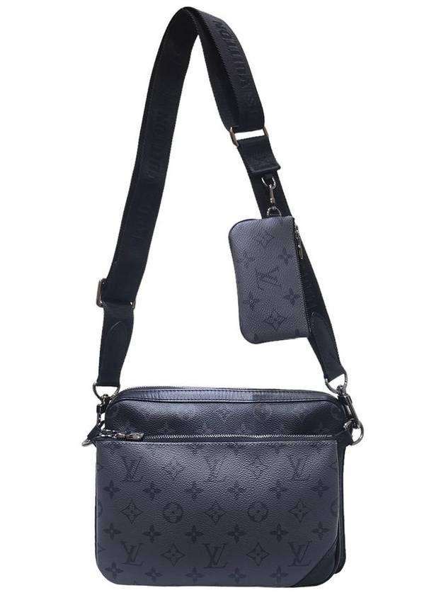 Women s M69443 Monogram Eclipse Reverse Canvas Trio Crossbody Bag Built in Chip - LOUIS VUITTON - BALAAN 3