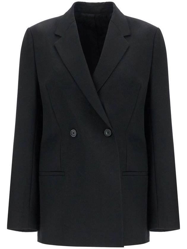 black double-breasted loose blazer - TOTEME - BALAAN 1