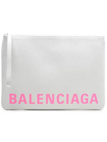 logo clutch bag white - BALENCIAGA - BALAAN 1