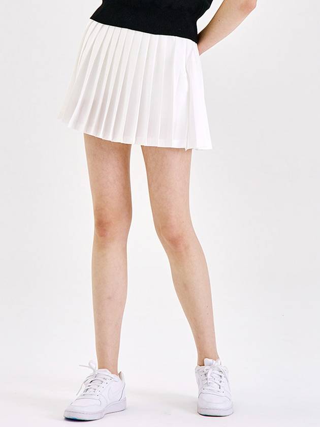 Heart Attack Layer Pleated Skirt White - GOXO - BALAAN 1