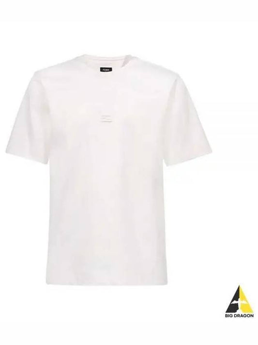 Logo Cotton Short Sleeve T-Shirt White - FENDI - BALAAN 2