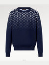 Gradient cotton crewneck knit navy blue 1AFQAF - LOUIS VUITTON - BALAAN 2