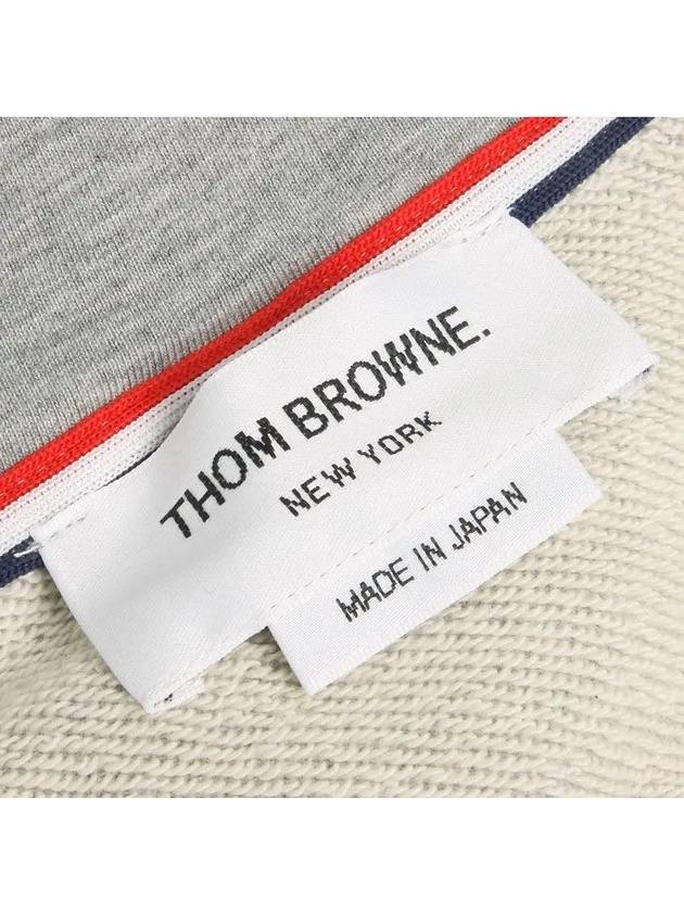 Engineered 4 Bar Diagonal Zip Up Hoodie Light Grey - THOM BROWNE - BALAAN 4