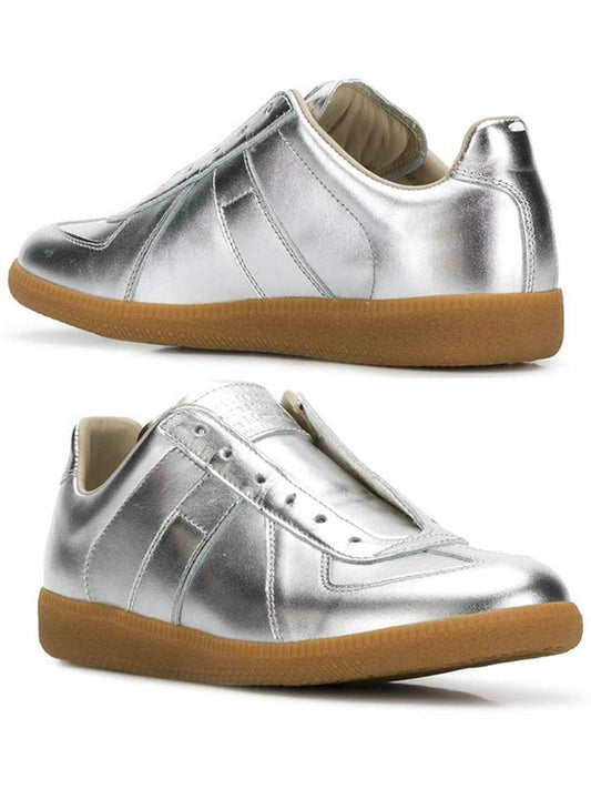 Metallic Low Top Sneakers Silver - MAISON MARGIELA - BALAAN 1