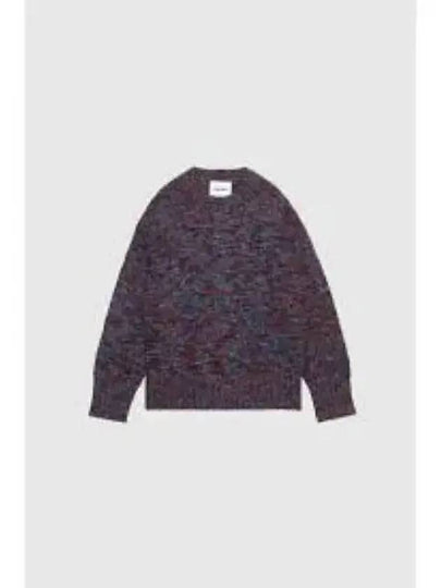 Crew Neck Knit Wool Knit Top Dark Red - JIL SANDER - BALAAN 2