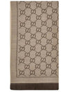 Women s GG jacquard light brown scarf 133483 3G200 2764 - GUCCI - BALAAN 1