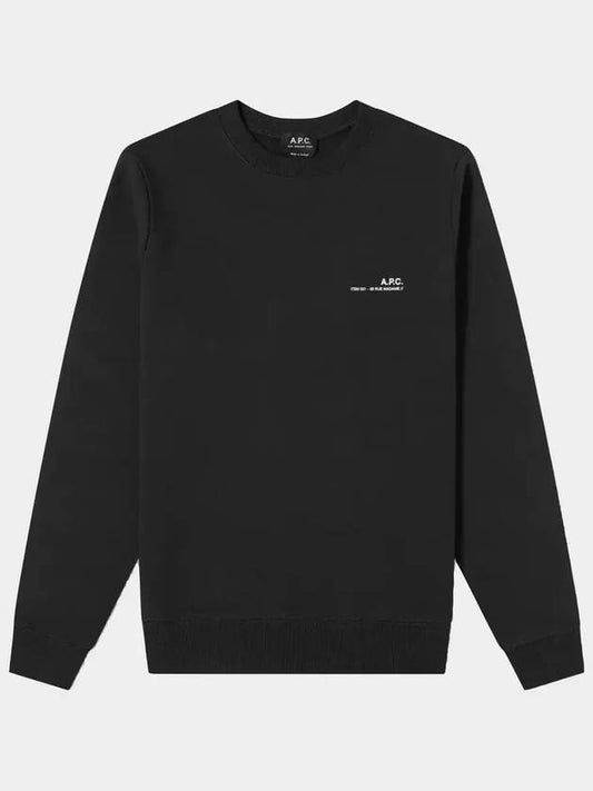 Men's Item Logo Sweatshirt Black - A.P.C. - BALAAN 2