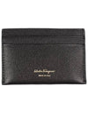 Ferragamo Gancini Logo Card Wallet Black 0742164 742164 - SALVATORE FERRAGAMO - BALAAN 2