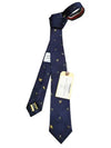 All Over Birds Bee Icon Classic Tie Navy - THOM BROWNE - BALAAN 5