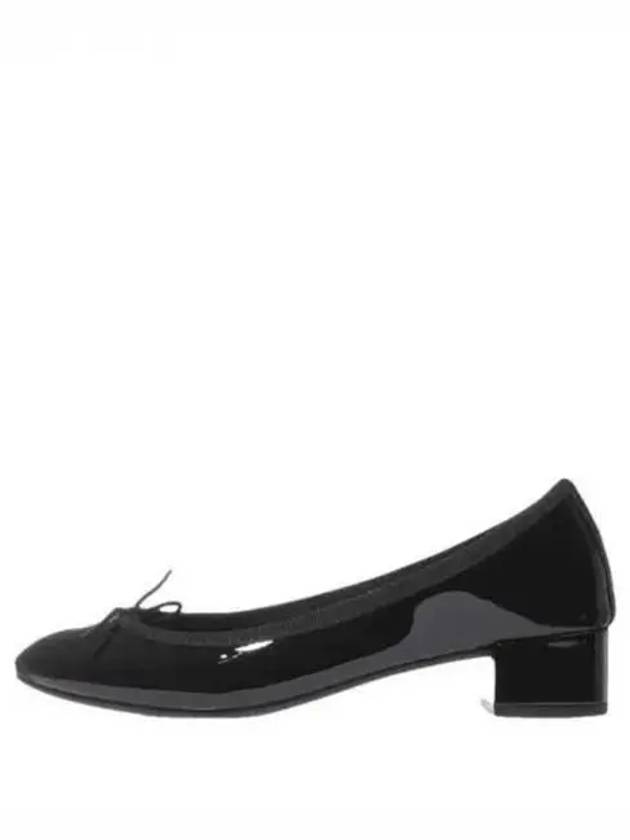 Lou middle heel ballerina glossy black - REPETTO - BALAAN 2