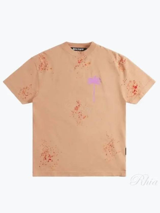 Painted PXP Classic Short Sleeve T-Shirt Orange - PALM ANGELS - BALAAN 2