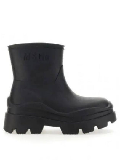 Logo Rain Boots Black - MSGM - BALAAN 2