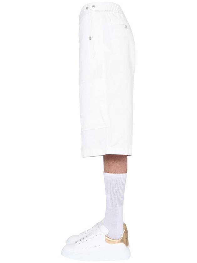 Men's Multi-Pocket Bermuda Straight Pants White - ALEXANDER MCQUEEN - BALAAN 4