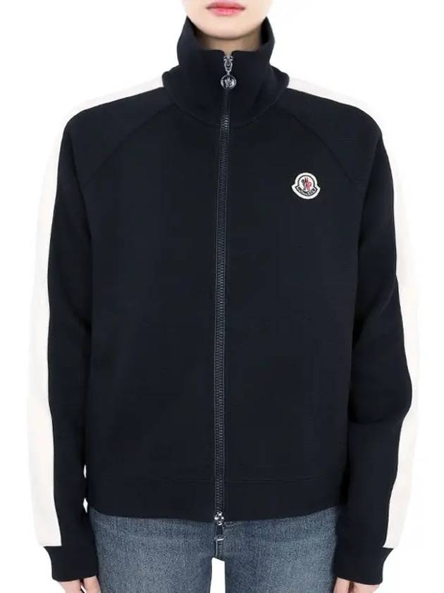 Piquet Zip-Up Jacket Navy - MONCLER - BALAAN 2