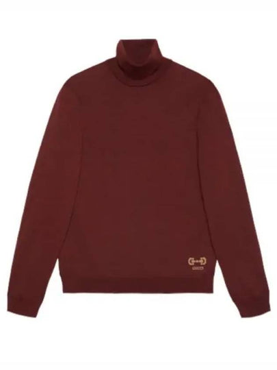 Horsebit Intarsia Wool Turtleneck Red - GUCCI - BALAAN 2