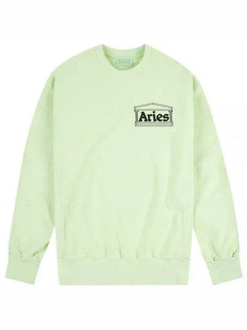 Aries Premium Temple Sweatshirt Light Green FTAR20000 - ARIES - BALAAN 1