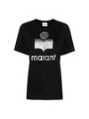 Zwell Logo Print Short Sleeve T-Shirt Black - ISABEL MARANT - BALAAN 2