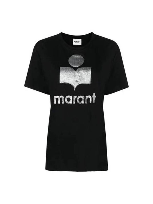 Zwell Logo Print Short Sleeve T-Shirt Black - ISABEL MARANT - BALAAN 2