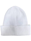 Goggle Detail Merino Wool Beanie White - CP COMPANY - BALAAN 3