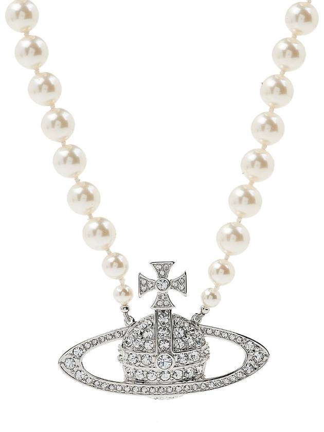 pearl necklace silver - VIVIENNE WESTWOOD - BALAAN.