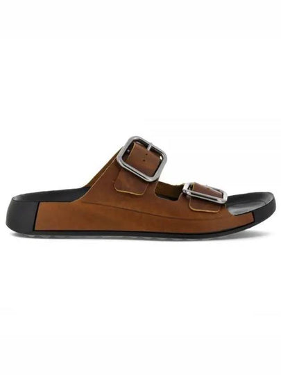 Men's 2ND Cozmo Leather Slippers Brown - ECCO - BALAAN 2