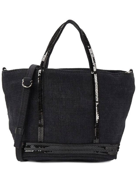 Sequin Embellished Tote Bag Black - VANESSA BRUNO - BALAAN 2