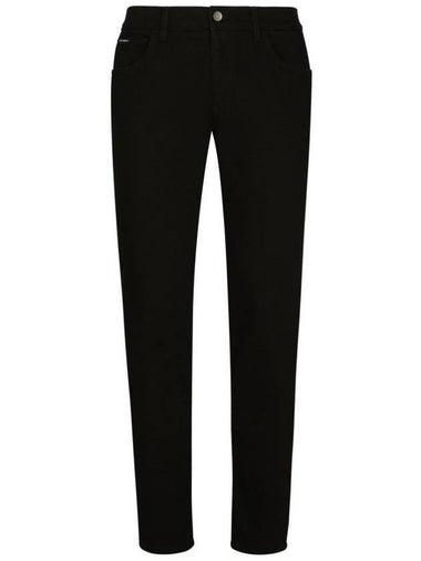 Men's Slim Fit Stretch Jeans Black - DOLCE&GABBANA - BALAAN 1