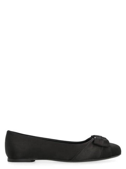 Padded Vara Bow Flat Black - SALVATORE FERRAGAMO - BALAAN 2