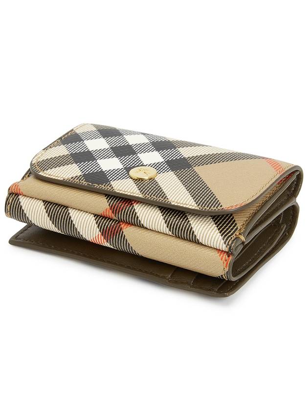 Check Half Wallet Beige - BURBERRY - BALAAN 4