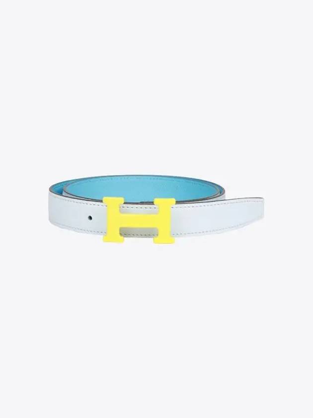 H Email Reversible Leather Belt Blue - HERMES - BALAAN 2