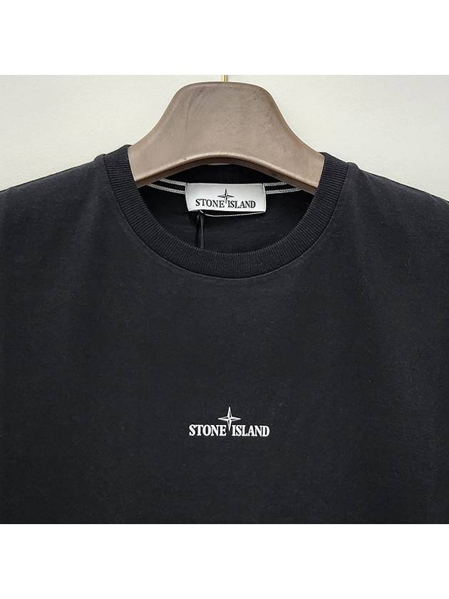 Stamp Two Print Short Sleeve T-Shirt Black - STONE ISLAND - BALAAN 5