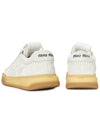 Women's Suede Low Top Sneakers White - MIU MIU - BALAAN 7