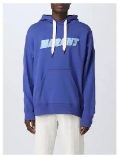 Mansel Logo Print Hoodie Blue - ISABEL MARANT - BALAAN 2