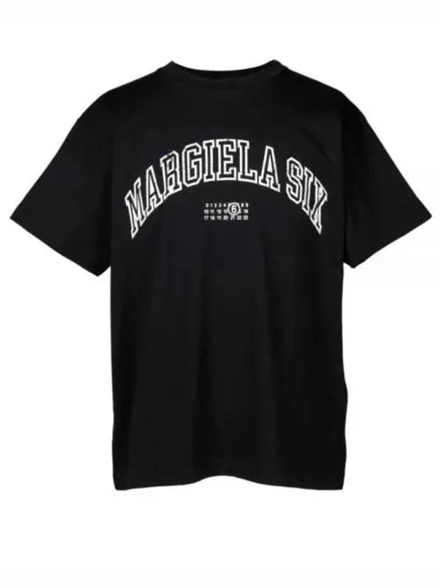 Logo Print Short Sleeve T-Shirt Black - MAISON MARGIELA - BALAAN 2