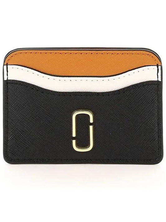 The Snapshot Color Block Leather Card Wallet Black - MARC JACOBS - BALAAN 2