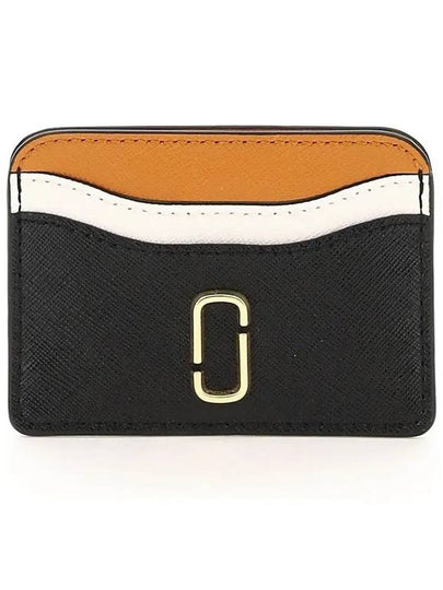 The Snapshot Color Block Leather Card Wallet Black - MARC JACOBS - BALAAN 2