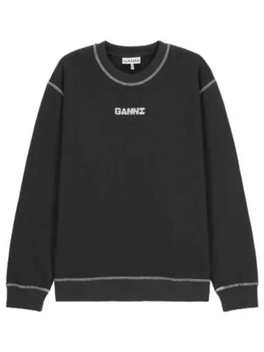 Isoli Relaxed Sweatshirt Phantom - GANNI - BALAAN 1