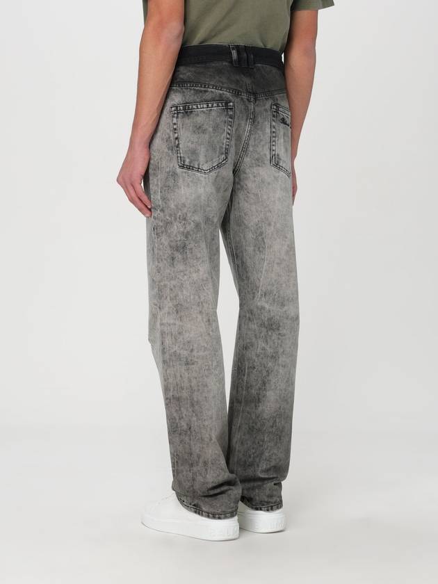 Stonewash Cotton Jeans Grey - BALMAIN - BALAAN 4