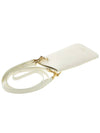 Embossed Logo Phone Holder Lambskin Leather Mini Bag White - JIL SANDER - BALAAN 5